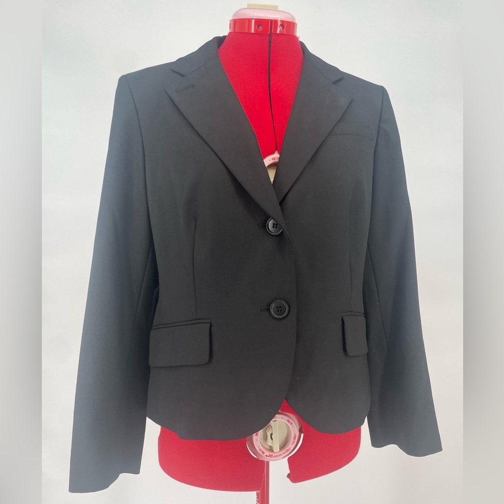 Loft Petites Black Cropped Basic Blazer With Pock… - image 2